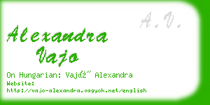 alexandra vajo business card